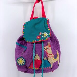 Stephen Joseph Girls Llama Backpack Purse Quilted Mini Bag Colorful Kids